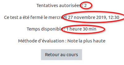 conséquences pour l'étudiant